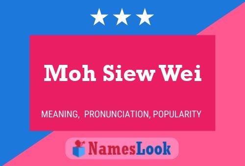 Moh Siew Wei Naam Poster