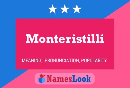 Monteristilli Naam Poster