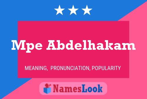 Mpe Abdelhakam Naam Poster