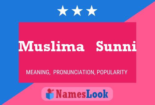 Muslima   Sunni Naam Poster