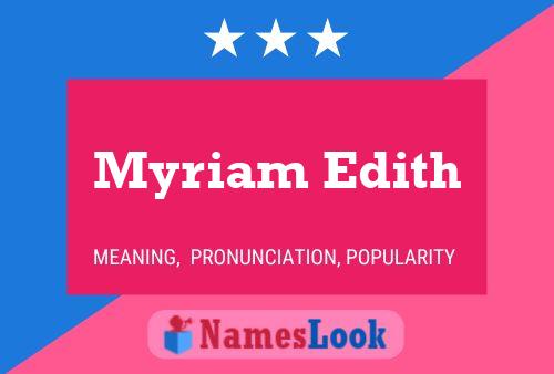 Myriam Edith Naam Poster