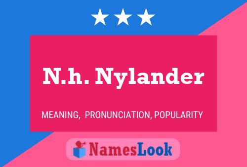 N.h. Nylander Naam Poster