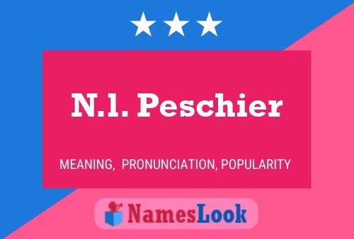 N.l. Peschier Naam Poster