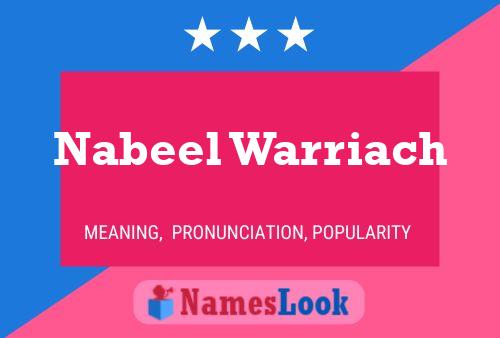 Nabeel Warriach Naam Poster