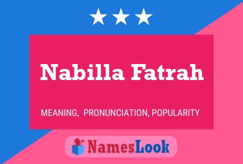 Nabilla Fatrah Naam Poster