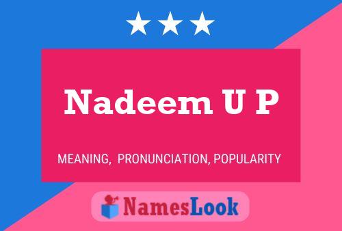 Nadeem U P Naam Poster