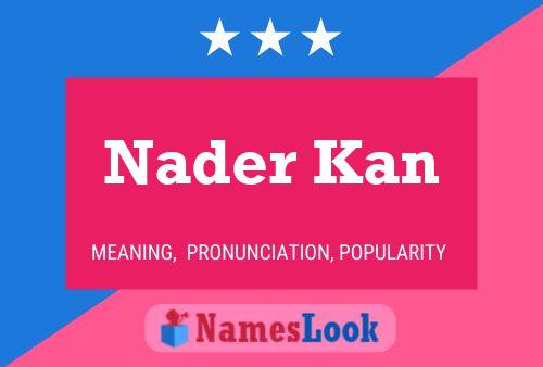 Nader Kan Naam Poster