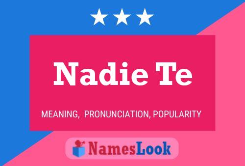 Nadie Te Naam Poster