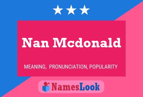 Nan Mcdonald Naam Poster