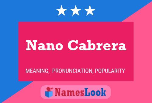 Nano Cabrera Naam Poster