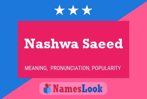 Nashwa Saeed Naam Poster