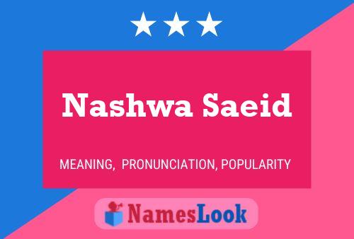 Nashwa Saeid Naam Poster