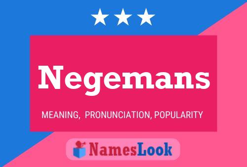 Negemans Naam Poster