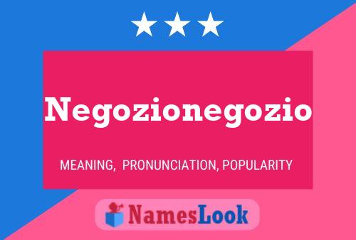 Negozionegozio Naam Poster