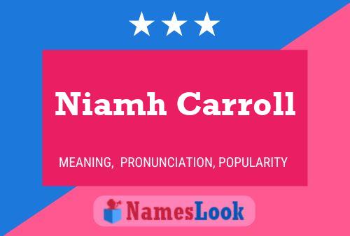 Niamh Carroll Naam Poster