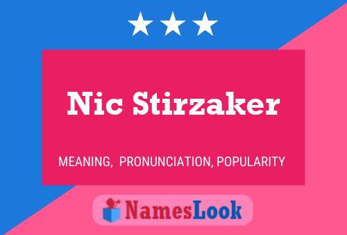 Nic Stirzaker Naam Poster