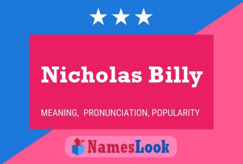 Nicholas Billy Naam Poster