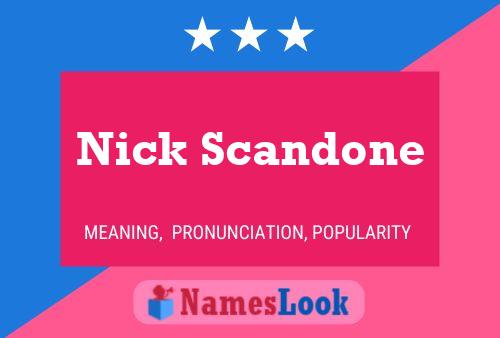 Nick Scandone Naam Poster