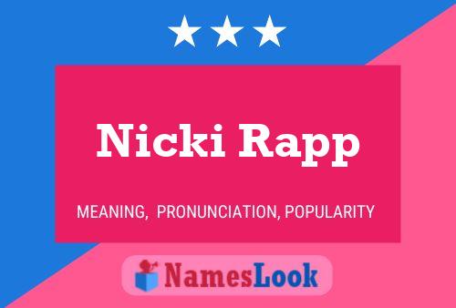 Nicki Rapp Naam Poster