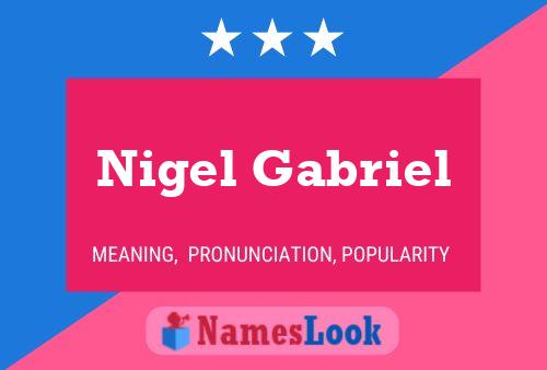 Nigel Gabriel Naam Poster