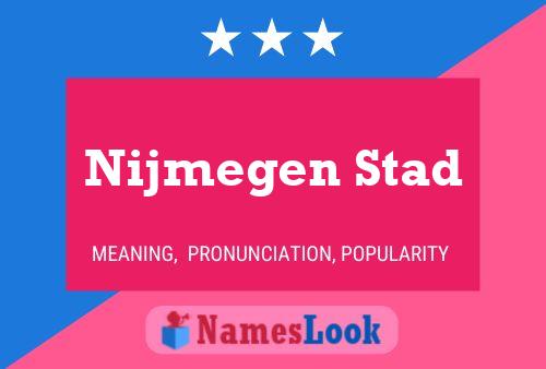 Nijmegen Stad Naam Poster