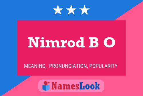 Nimrod B O Naam Poster