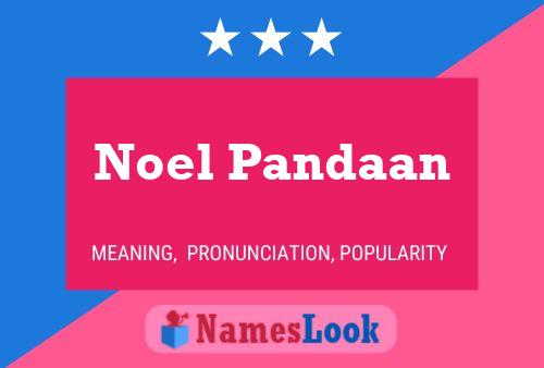 Noel Pandaan Naam Poster