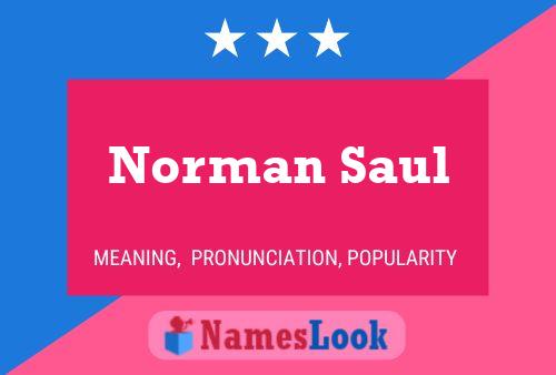 Norman Saul Naam Poster