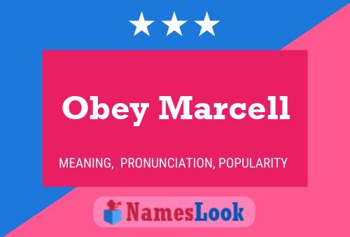 Obey Marcell Naam Poster