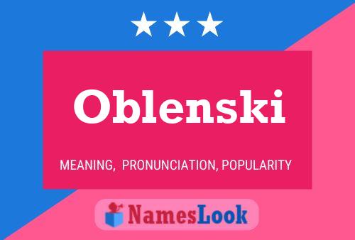 Oblenski Naam Poster