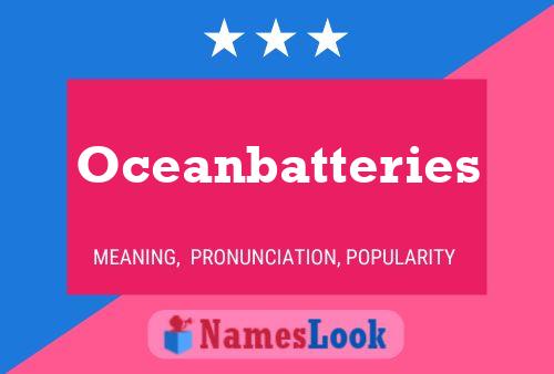 Oceanbatteries Naam Poster