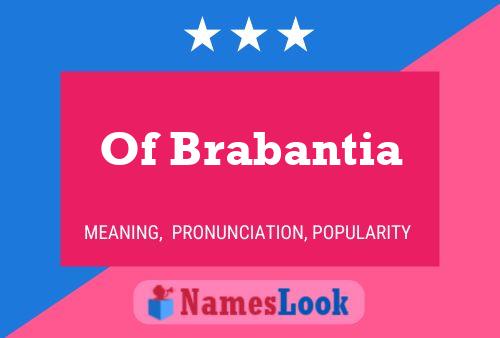 Of Brabantia Naam Poster