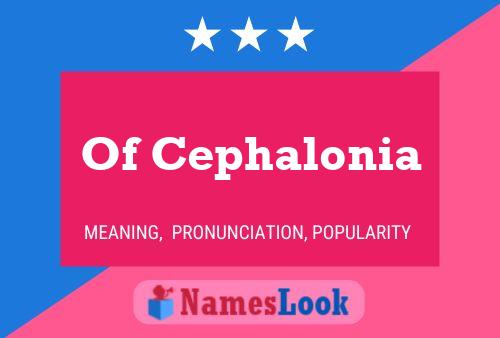 Of Cephalonia Naam Poster