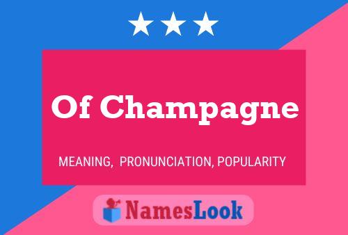 Of Champagne Naam Poster