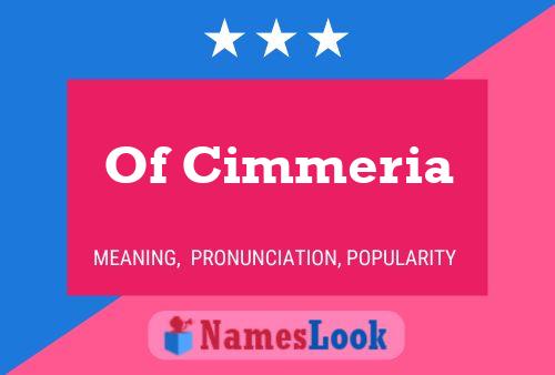 Of Cimmeria Naam Poster