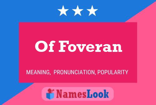 Of Foveran Naam Poster