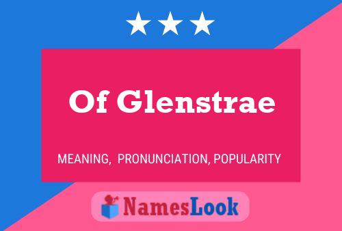 Of Glenstrae Naam Poster