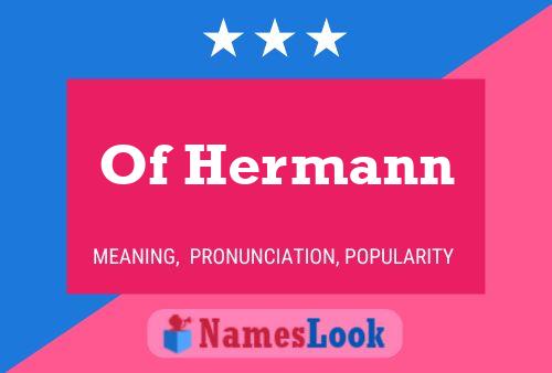 Of Hermann Naam Poster