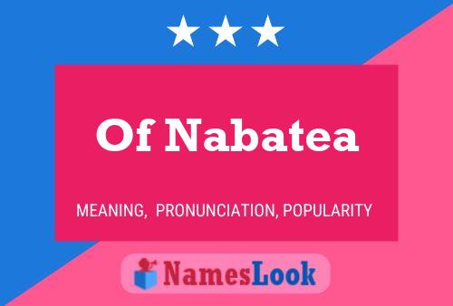 Of Nabatea Naam Poster