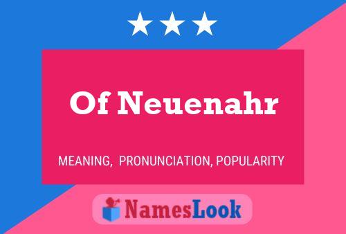 Of Neuenahr Naam Poster