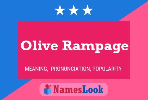 Olive Rampage Naam Poster