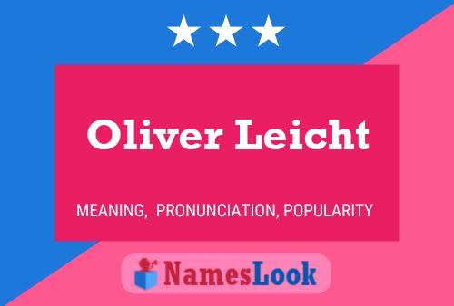 Oliver Leicht Naam Poster