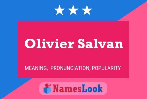 Olivier Salvan Naam Poster