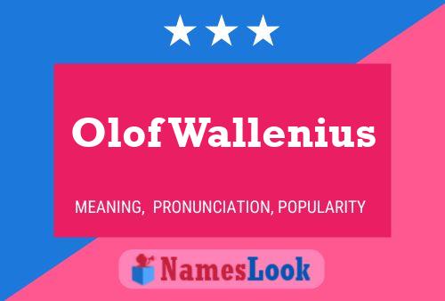 Olof Wallenius Naam Poster