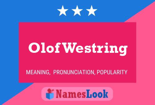 Olof Westring Naam Poster