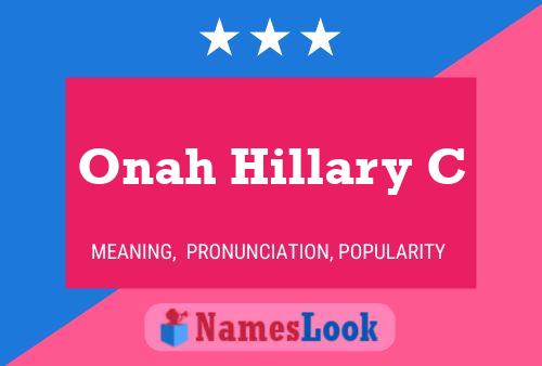 Onah Hillary C Naam Poster