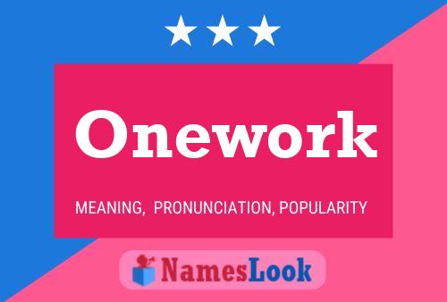 Onework Naam Poster