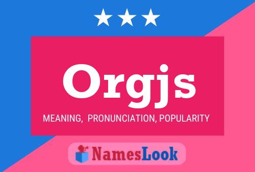 Orgjs Naam Poster