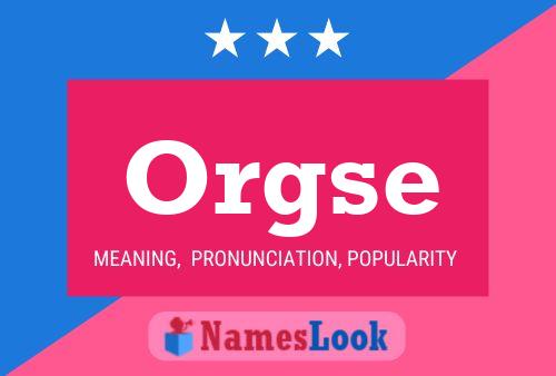 Orgse Naam Poster