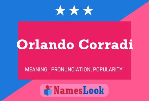 Orlando Corradi Naam Poster